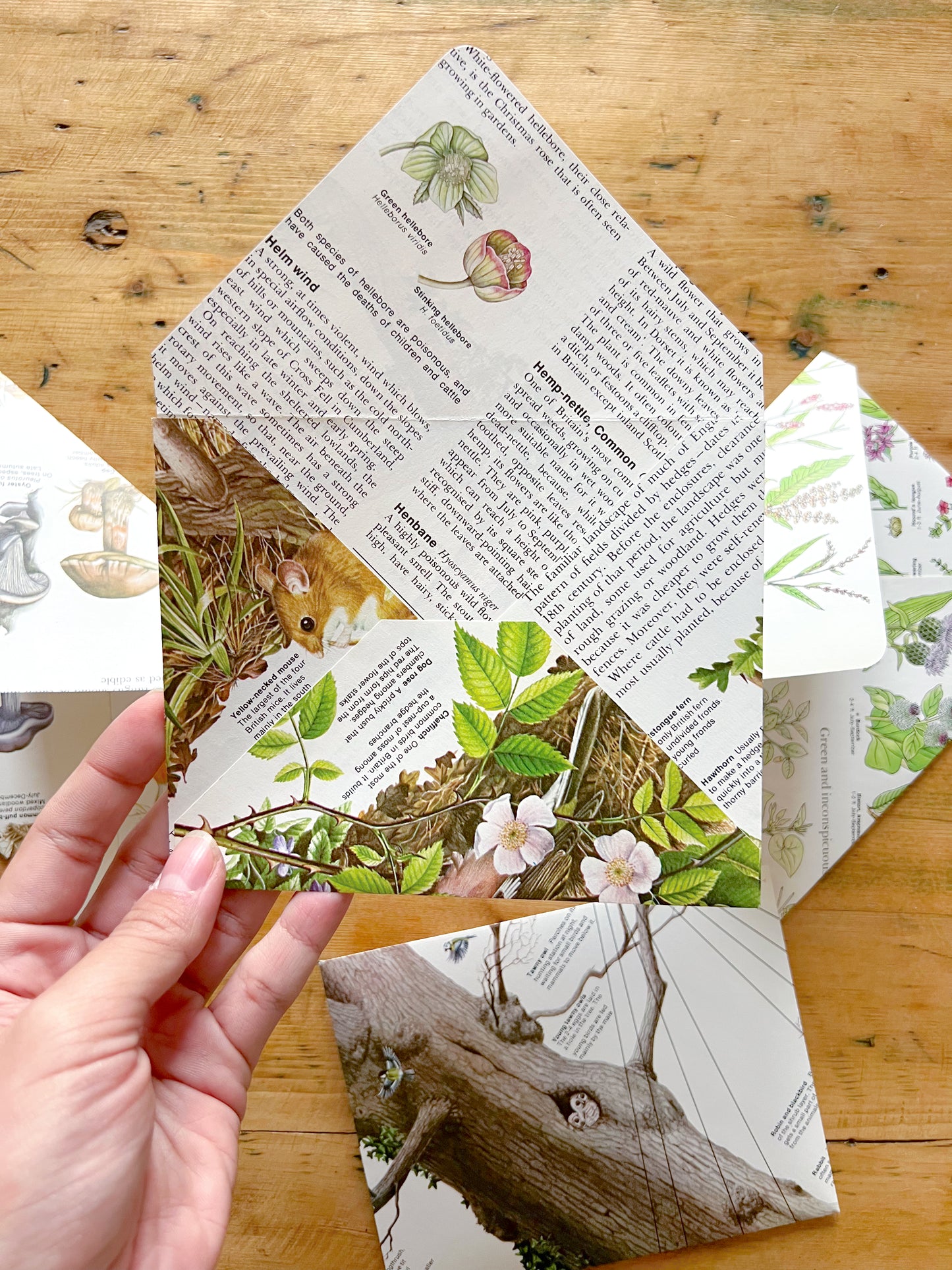 Set of 4 Handmade Upcycled Envelopes