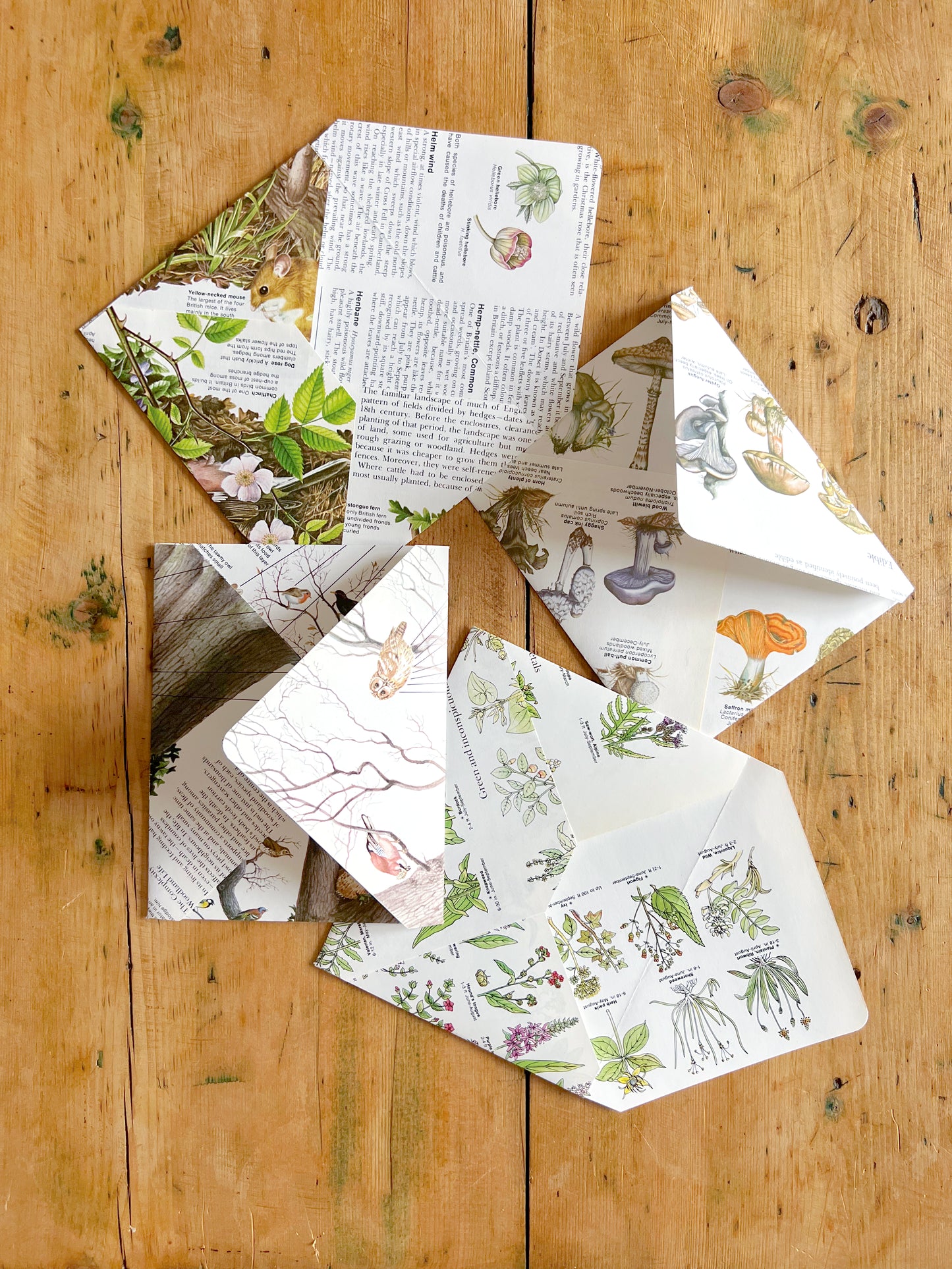 Set of 4 Handmade Upcycled Envelopes